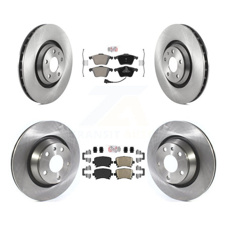 Front Semi-Metallic Rear Ceramic Pad Disc Brake Rotors Kit For 2009-2015 Audi TTS Quattro K8A-102944