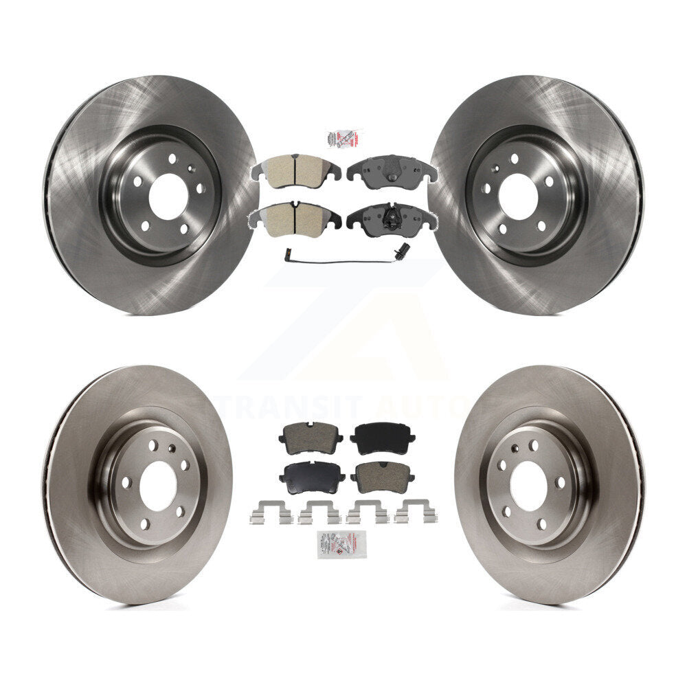 Front Rear Semi-Metallic Pad Brake Rotors Kit For Audi A6 With 356mm Diameter Rotor K8A-102989