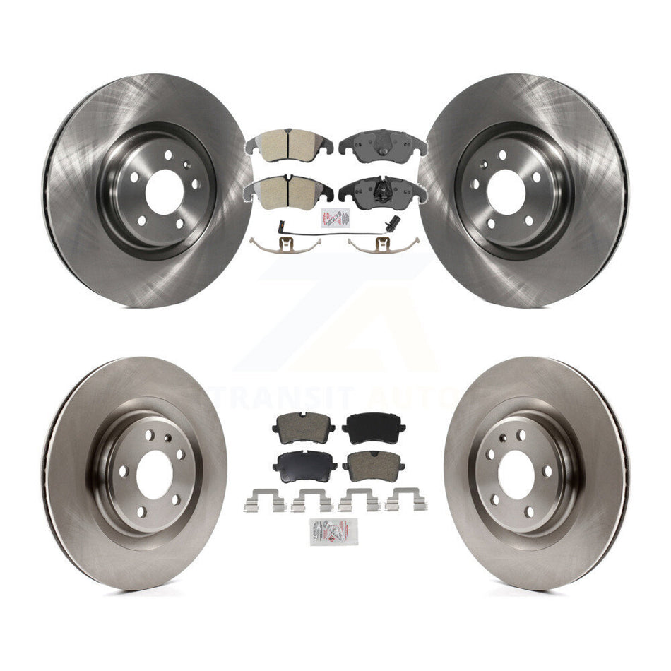 Front Rear Semi-Metallic Pad Brake Rotors Kit For Audi A6 With 356mm Diameter Rotor K8A-102989