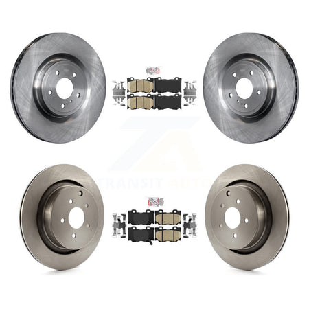 Front Rear Ceramic Pad & Brake Rotor Kit For 09-13 INFINITI FX50 With Dual Piston Caliper K8A-102995