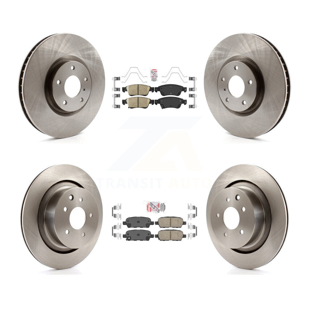 Front Rear Ceramic Pads And Disc Brake Rotors Kit For INFINITI G37 G35 Q60 K8A-103013