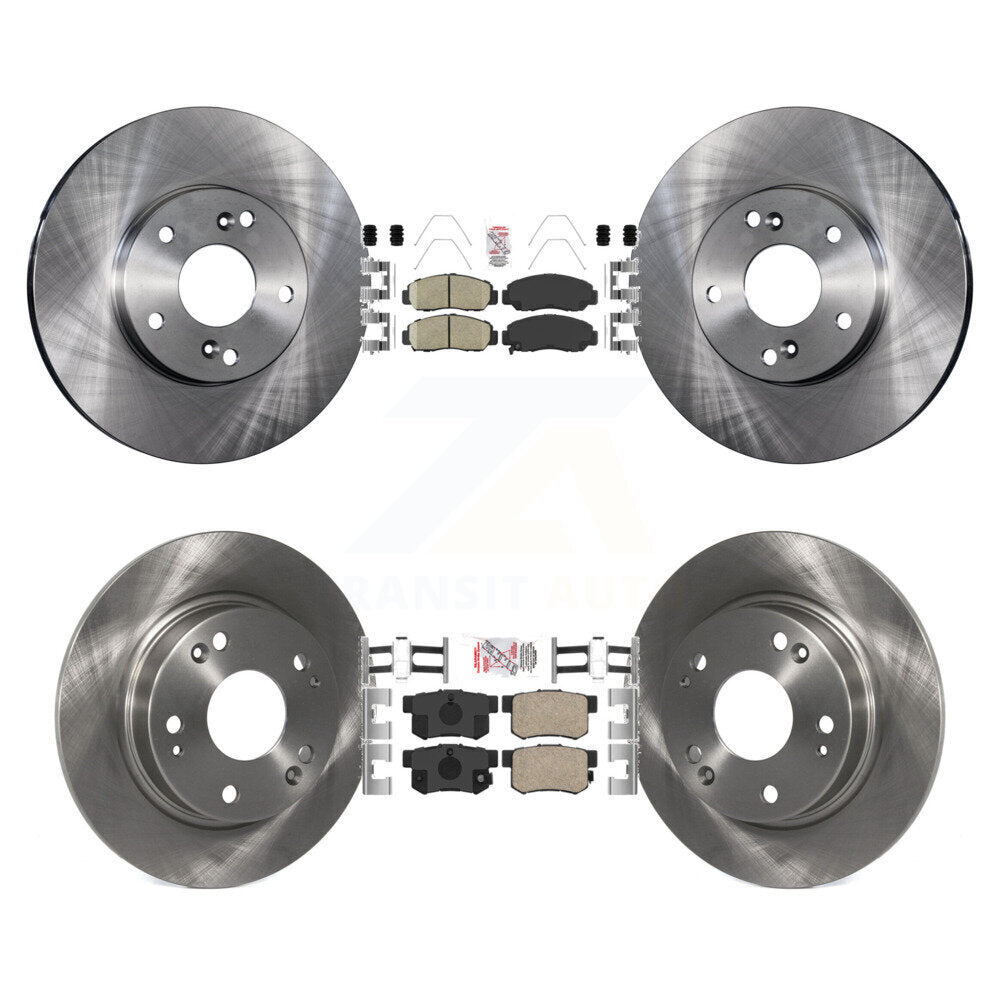 Front Rear Ceramic Pads And Disc Brake Rotors Kit For Acura CSX K8A-103033