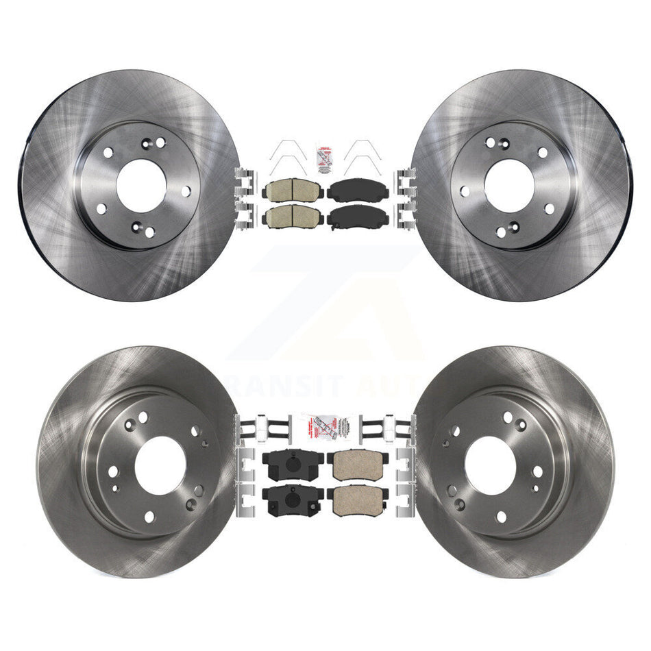 Front Rear Ceramic Pads And Disc Brake Rotors Kit For Acura CSX K8A-103035
