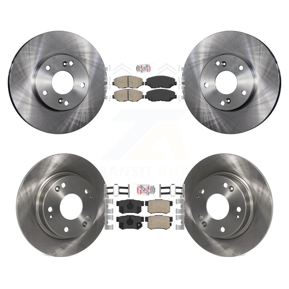 Front Rear Ceramic Pads And Disc Brake Rotors Kit For 2014-2015 Acura ILX 2.0L K8A-103037