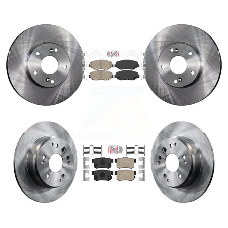 Front Rear Ceramic Pads And Disc Brake Rotors Kit For 2003-2011 Honda Element K8A-103038