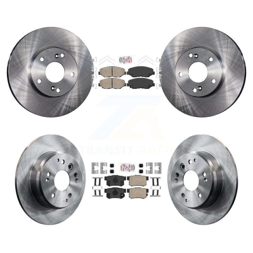 Front Rear Ceramic Pads And Disc Brake Rotors Kit For 2003-2011 Honda Element K8A-103039