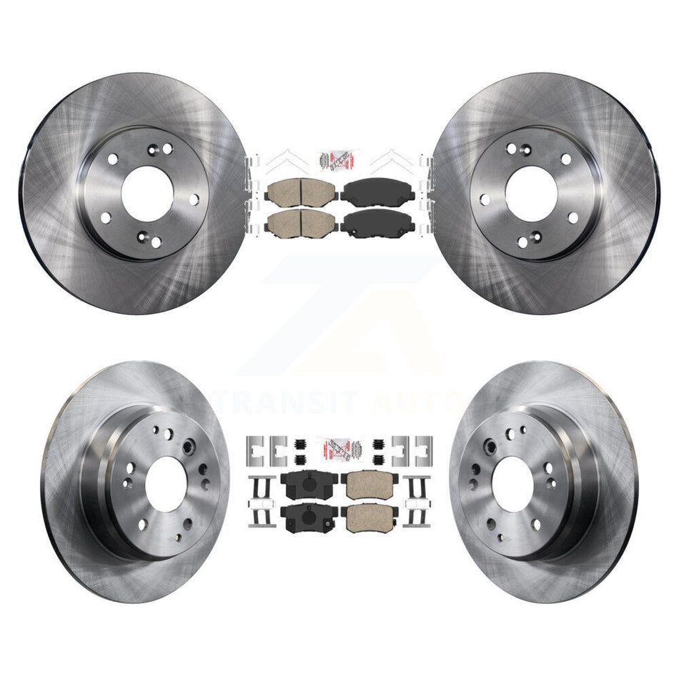Front Rear Ceramic Pads And Disc Brake Rotors Kit For 2003-2011 Honda Element K8A-103039