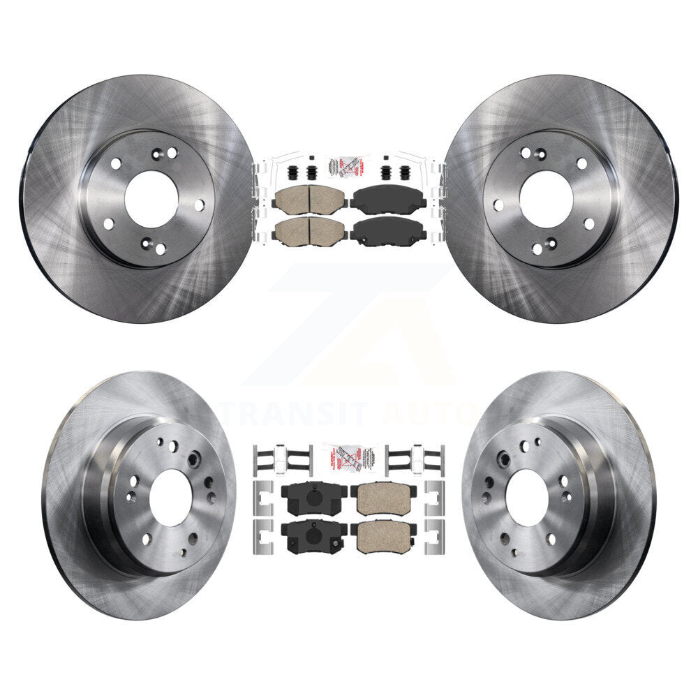 Front Rear Ceramic Pads And Disc Brake Rotors Kit For 2003-2011 Honda Element K8A-103040