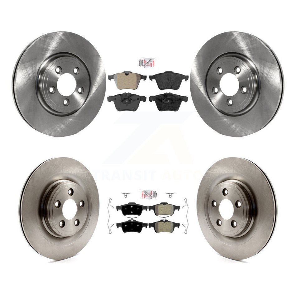 Front Rear Semi-Metallic Pads And Disc Brake Rotors Kit For Jaguar XF K8A-103052