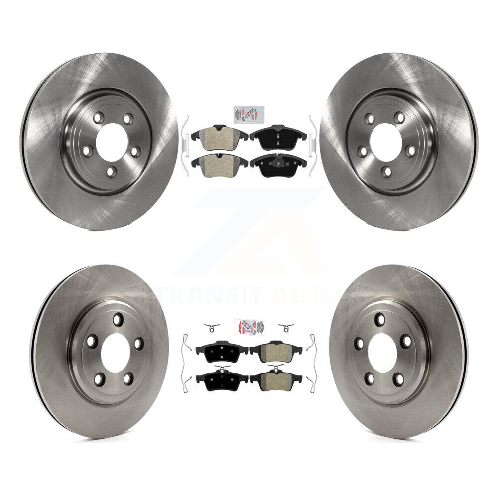 Front Rear Semi-Metallic Pad & Brake Rotor Kit For Jaguar Vanden Plas Naturally Aspirated K8A-103058