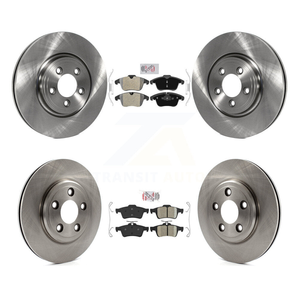 Front Semi-Metallic Rear Ceramic Pads And Disc Brake Rotors Kit For Jaguar Vanden Plas K8A-103060