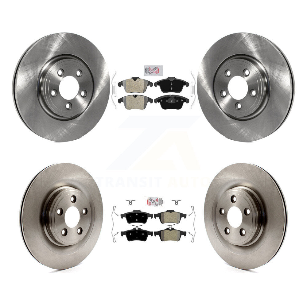 Front Rear Semi-Metallic Pad Disc Brake Rotor Kit For Jaguar XF XK Vanden Plas S-Type XJ8 K8A-103061