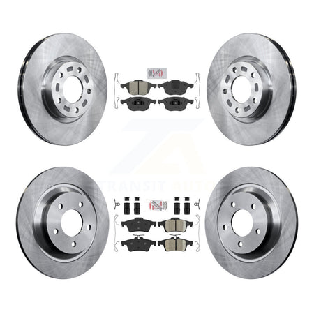 Front Semi-Metallic Rear Ceramic Pads And Disc Brake Rotors Kit For Mazda 5 K8A-103086