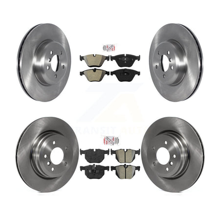 Front Rear Semi-Metallic Pad And Disc Brake Rotor Kit For 2012 BMW 335i Convertible/Coupe K8A-103107