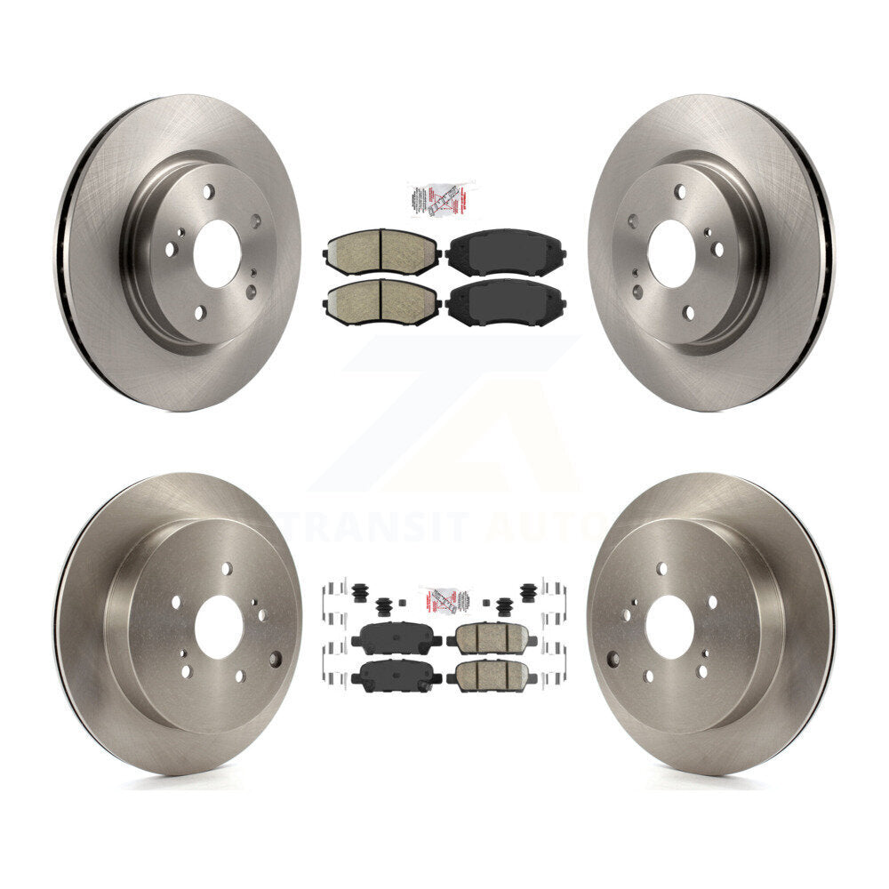 Front Semi-Metallic Rear Ceramic Pad & Brake Rotors Kit For 2009-2013 Suzuki Grand Vitara K8A-103108