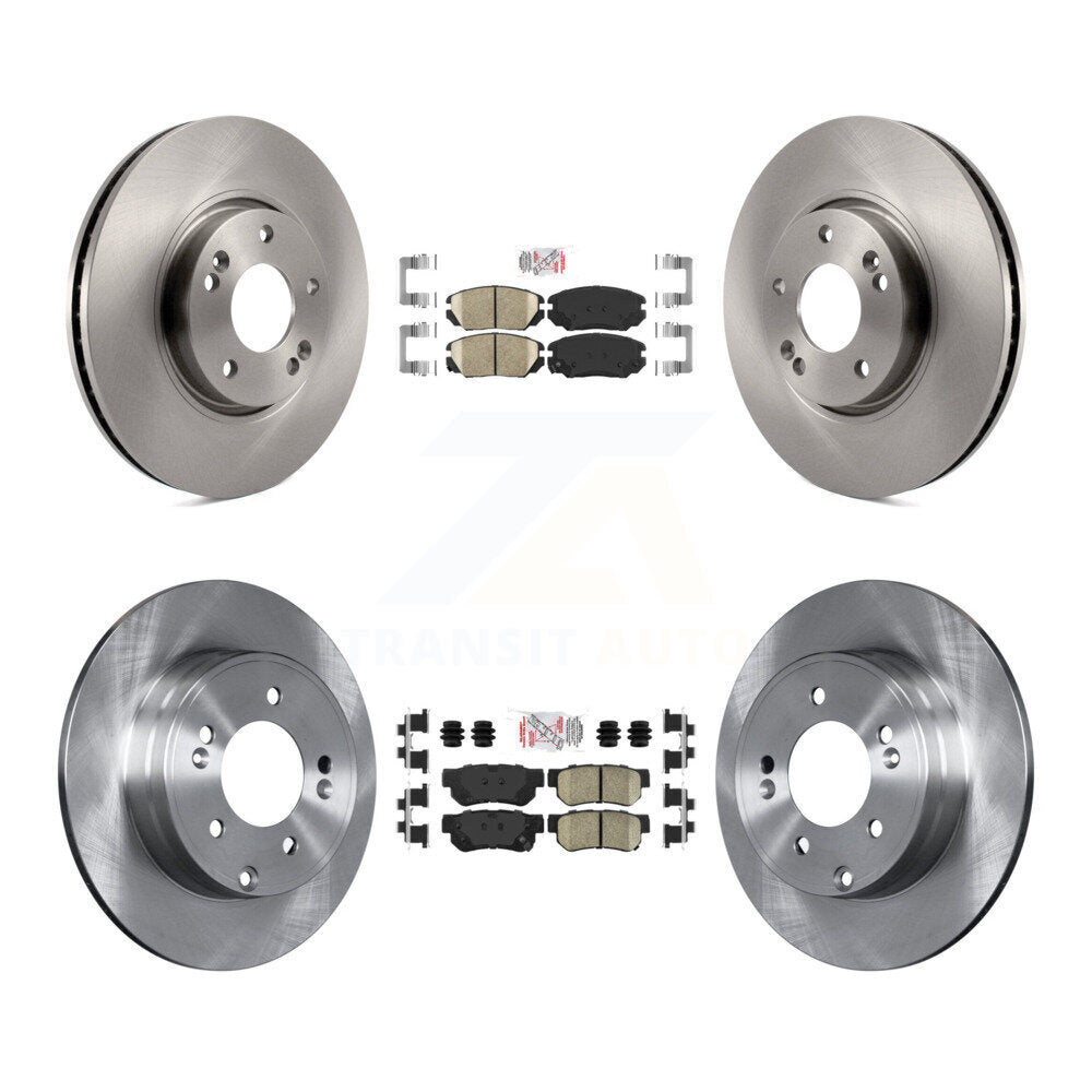 Front Rear Ceramic Pads And Disc Brake Rotors Kit For Hyundai Sonata 3.3L K8A-103128