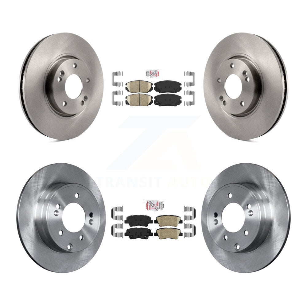 Front Rear Ceramic Pads And Disc Brake Rotors Kit For Hyundai Sonata 3.3L K8A-103132