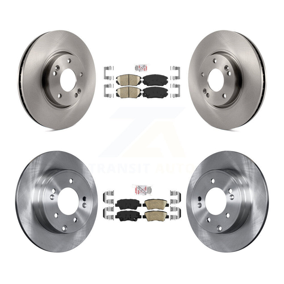 Front Rear Ceramic Pads And Disc Brake Rotors Kit For Hyundai Sonata 3.3L K8A-103132