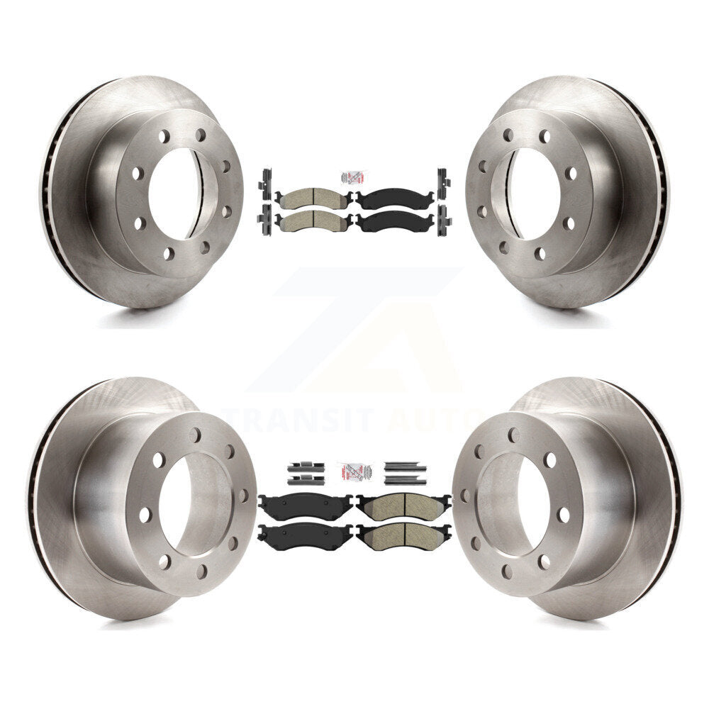 Front Rear Semi-Metallic Pads And Disc Brake Rotors Kit For 2001-2002 Dodge Ram 2500 3500 K8A-103188