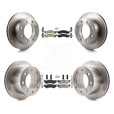 Front Rear Semi-Metallic Pads And Disc Brake Rotors Kit For 2001-2002 Dodge Ram 2500 3500 K8A-103189