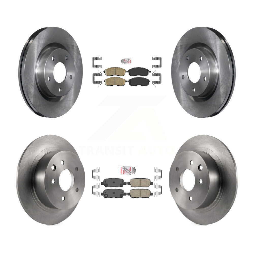 Front Rear Ceramic Pads And Disc Brake Rotors Kit For 2007-2009 Nissan Altima K8A-103204