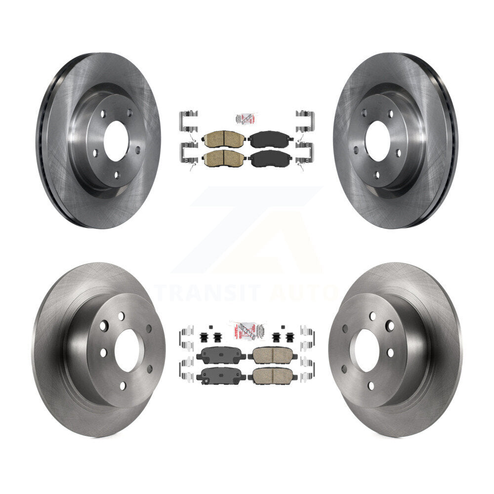 Front Rear Ceramic Pads And Disc Brake Rotors Kit For 2007-2009 Nissan Altima K8A-103205