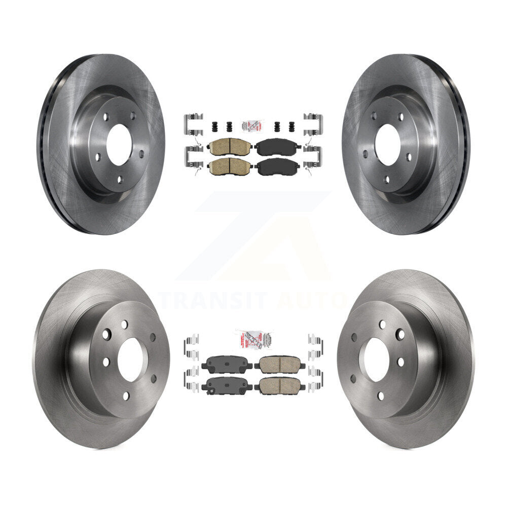 Front Rear Ceramic Pads And Disc Brake Rotors Kit For 2007-2009 Nissan Altima K8A-103206