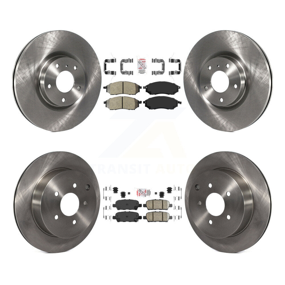 Front Semi-Metallic Rear Ceramic Pads And Disc Brake Rotors Kit For Nissan Murano K8A-103217