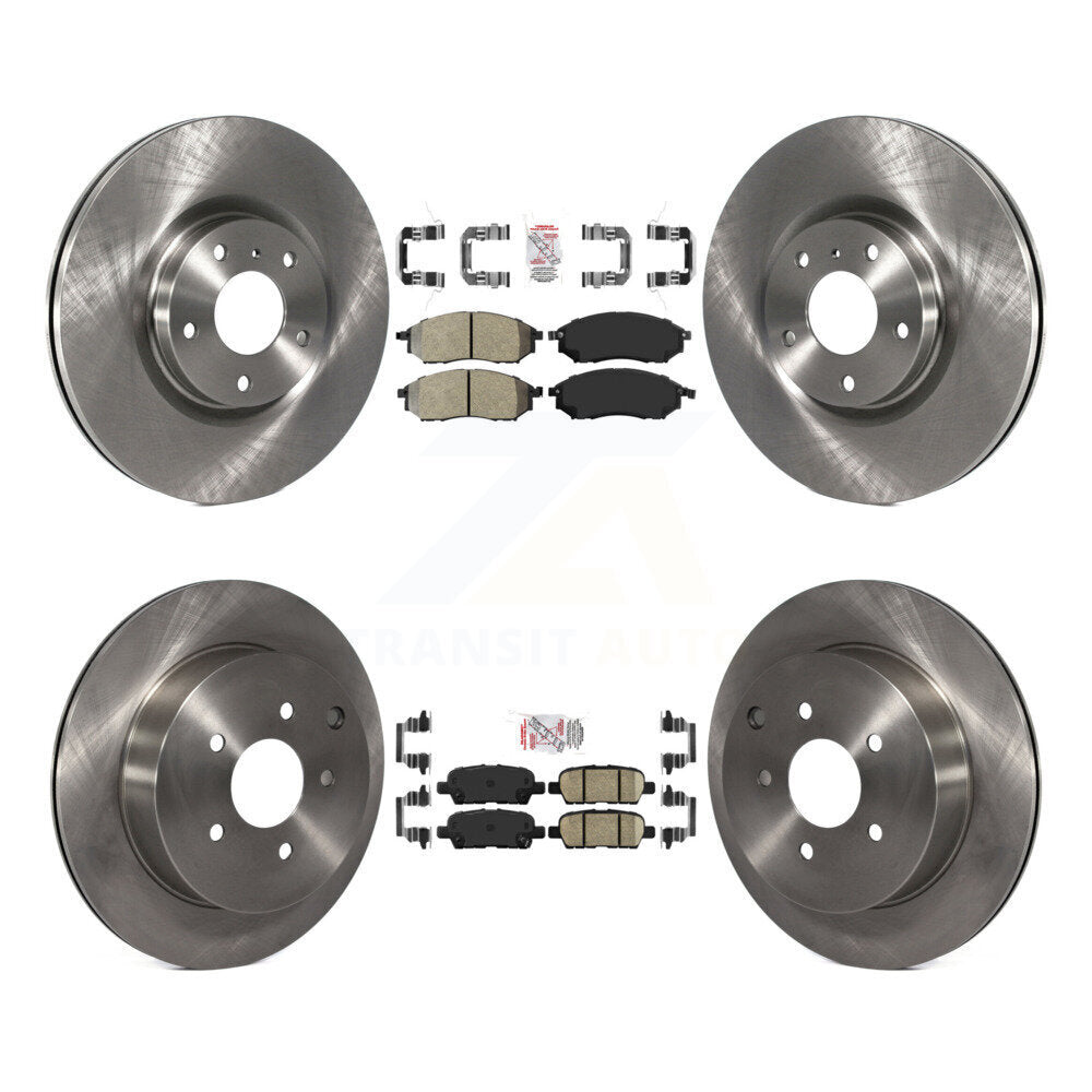 Front Semi-Metallic Rear Ceramic Pads And Disc Brake Rotors Kit For Nissan Murano K8A-103218