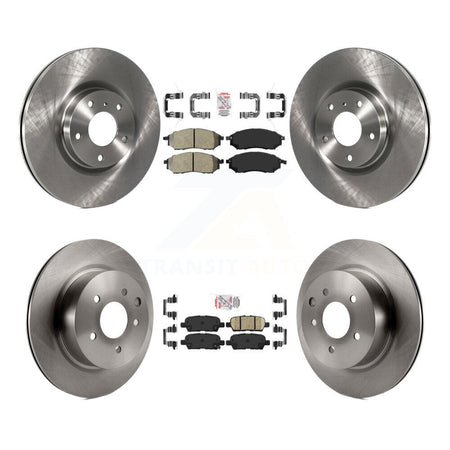 Front Semi-Metallic Rear Ceramic Pad & Brake Rotor Kit For INFINITI G37 EX35 G35 QX50 M35 K8A-103221