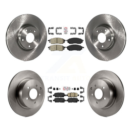 Front Semi-Metallic Rear Ceramic Pad & Brake Rotor Kit For INFINITI G37 EX35 G35 QX50 M35 K8A-103222