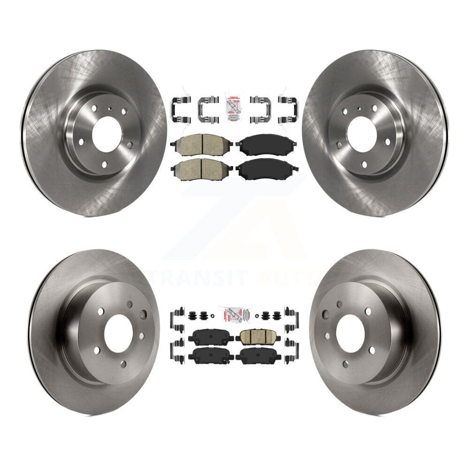 Front Semi-Metallic Rear Ceramic Pad & Brake Rotor Kit For INFINITI G37 EX35 G35 QX50 M35 K8A-103222