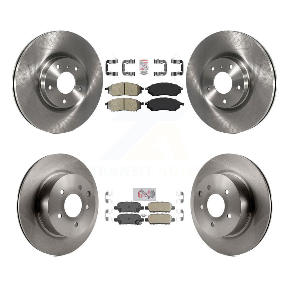 Front Semi-Metallic Rear Ceramic Pad & Brake Rotor Kit For INFINITI G37 EX35 G35 QX50 M35 K8A-103223