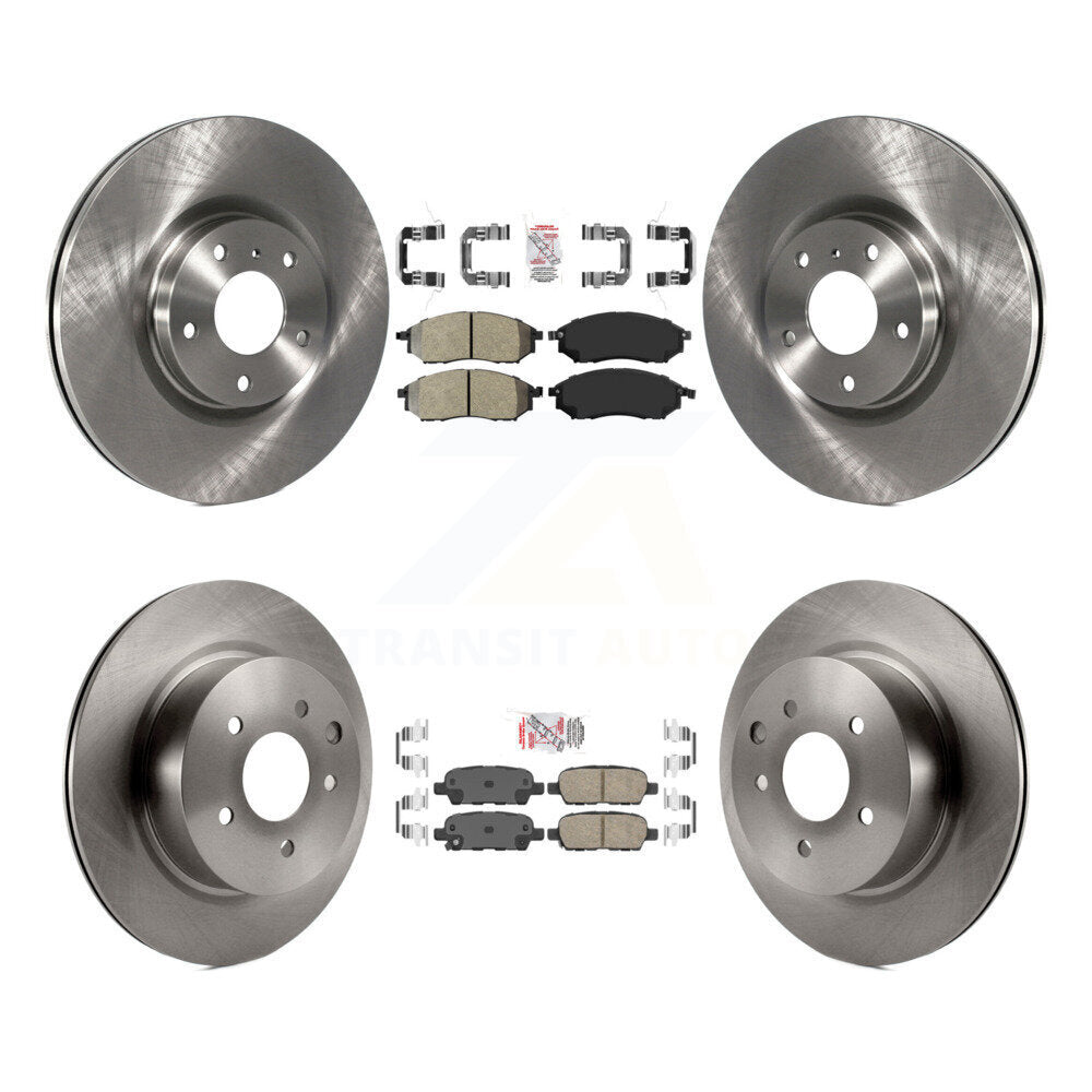 Front Semi-Metallic Rear Ceramic Pads And Disc Brake Rotors Kit For INFINITI EX35 M35 M45 K8A-103233