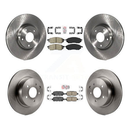Front Semi-Metallic Rear Ceramic Pads And Disc Brake Rotors Kit For INFINITI EX35 M35 M45 K8A-103233
