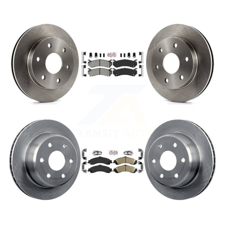 Front Semi-Metallic Rear Ceramic Pad Brake Rotors Kit For Chevrolet GMC Silverado 1500 XL K8A-103235