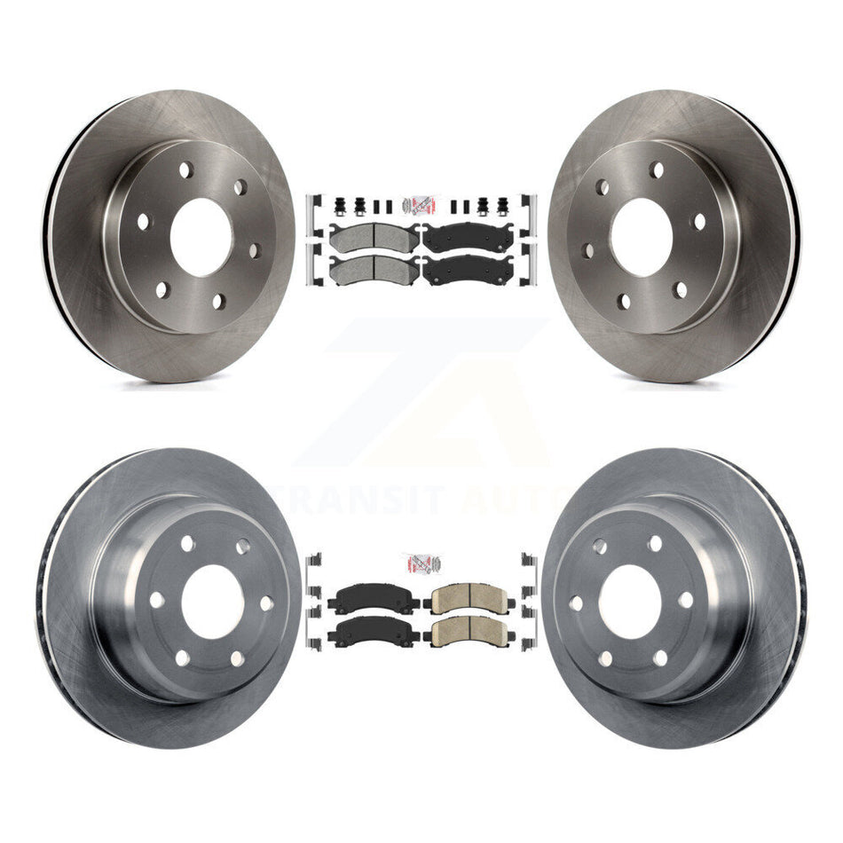 Front Semi-Metallic Rear Ceramic Pad Brake Rotors Kit For Chevrolet Avalanche 1500 GMC XL K8A-103237