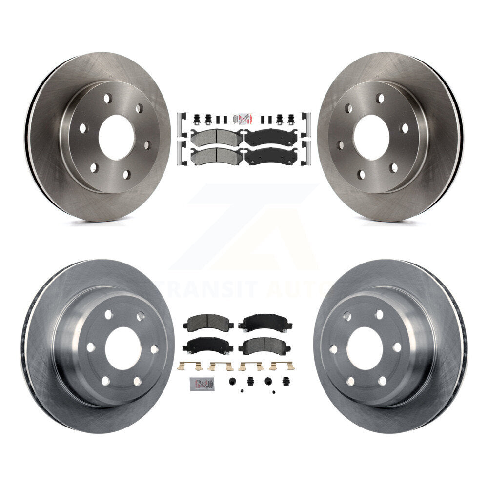 Front Rear Semi-Metallic Pad Brake Rotor Kit For Chevrolet Avalanche 1500 GMC Yukon Tahoe K8A-103238