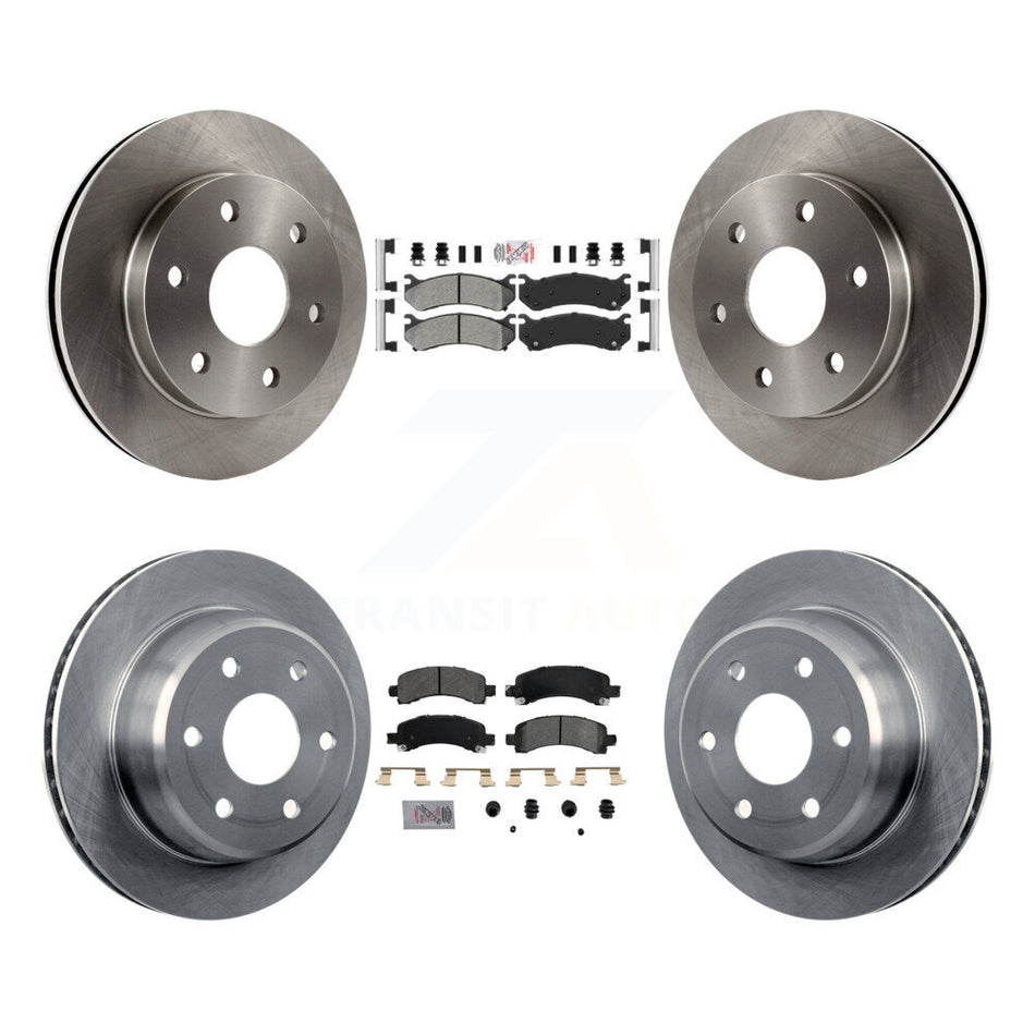 Front Rear Semi-Metallic Pad Brake Rotor Kit For Chevrolet Avalanche 1500 GMC Yukon Tahoe K8A-103238