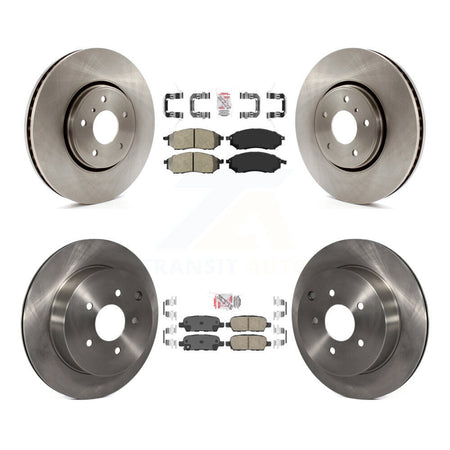 Front Semi-Metallic Rear Ceramic Pad And Disc Brake Rotor Kit For 2009-2012 INFINITI FX35 K8A-103269