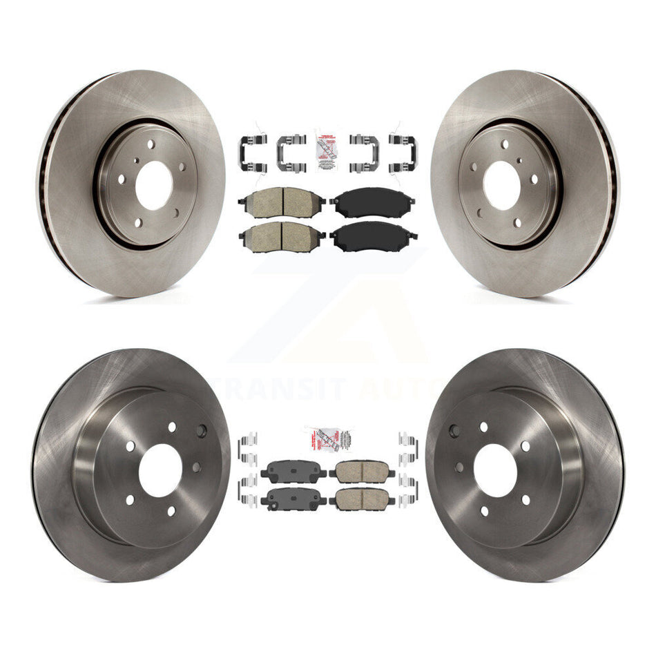 Front Semi-Metallic Rear Ceramic Pad And Disc Brake Rotor Kit For 2009-2012 INFINITI FX35 K8A-103269