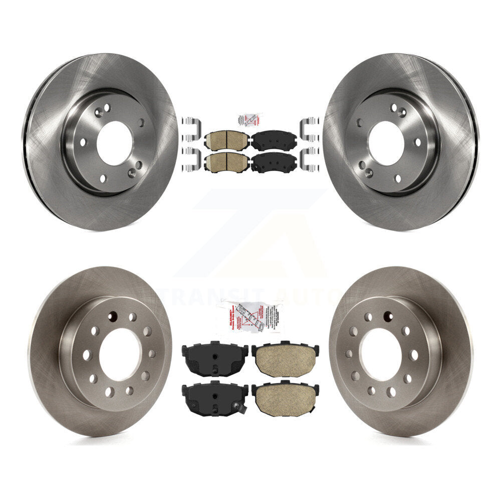 Front Rear Ceramic Pads And Disc Brake Rotors Kit For Hyundai Tiburon K8A-103290
