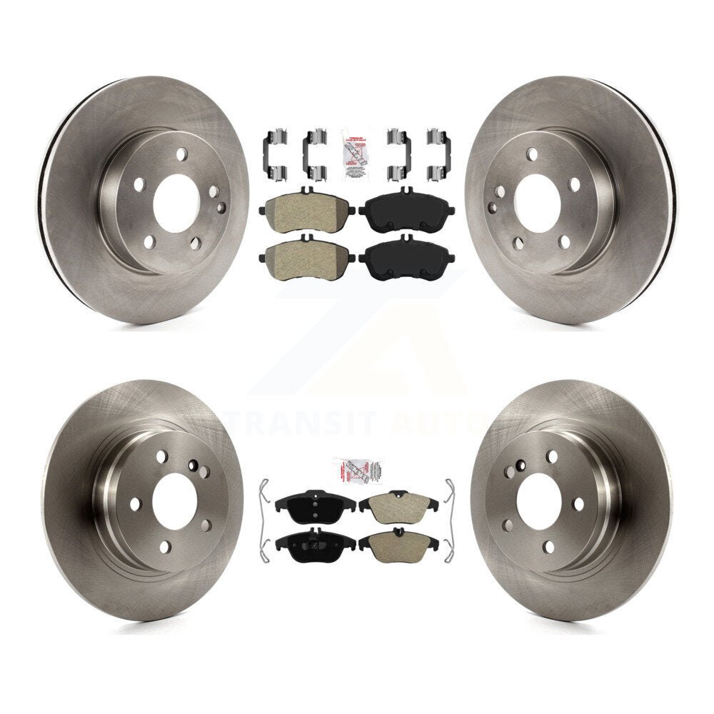 Front Rear Semi-Metallic Pads And Disc Brake Rotors Kit For Mercedes-Benz C250 C230 K8A-103298