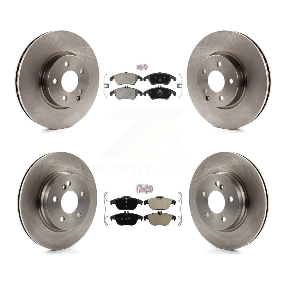 Front Rear Semi-Metallic Pads And Disc Brake Rotors Kit For Mercedes-Benz C300 C350 E350 K8A-103299
