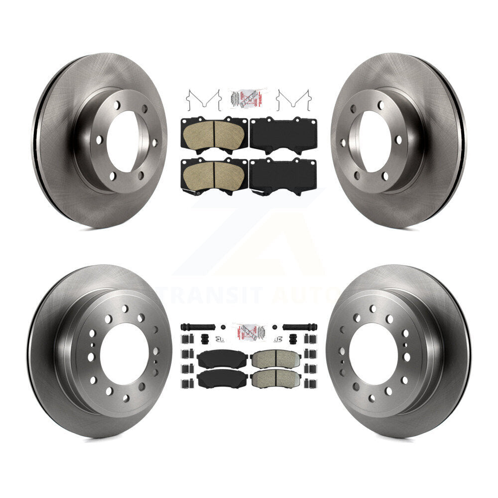 Front Ceramic Rear Semi-Metallic Pads And Disc Brake Rotors Kit For Toyota Sequoia K8A-103304