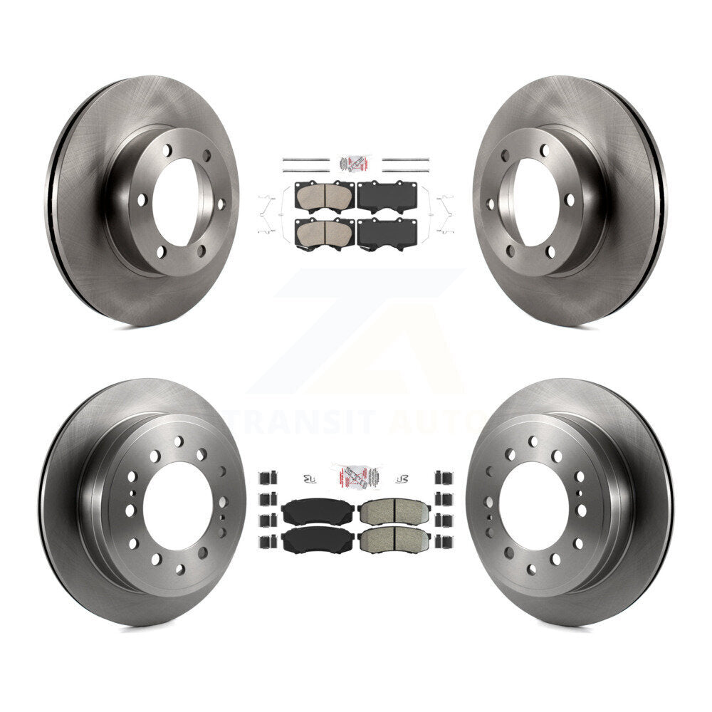 Front Ceramic Rear Semi-Metallic Pads And Disc Brake Rotors Kit For Toyota Sequoia K8A-103305