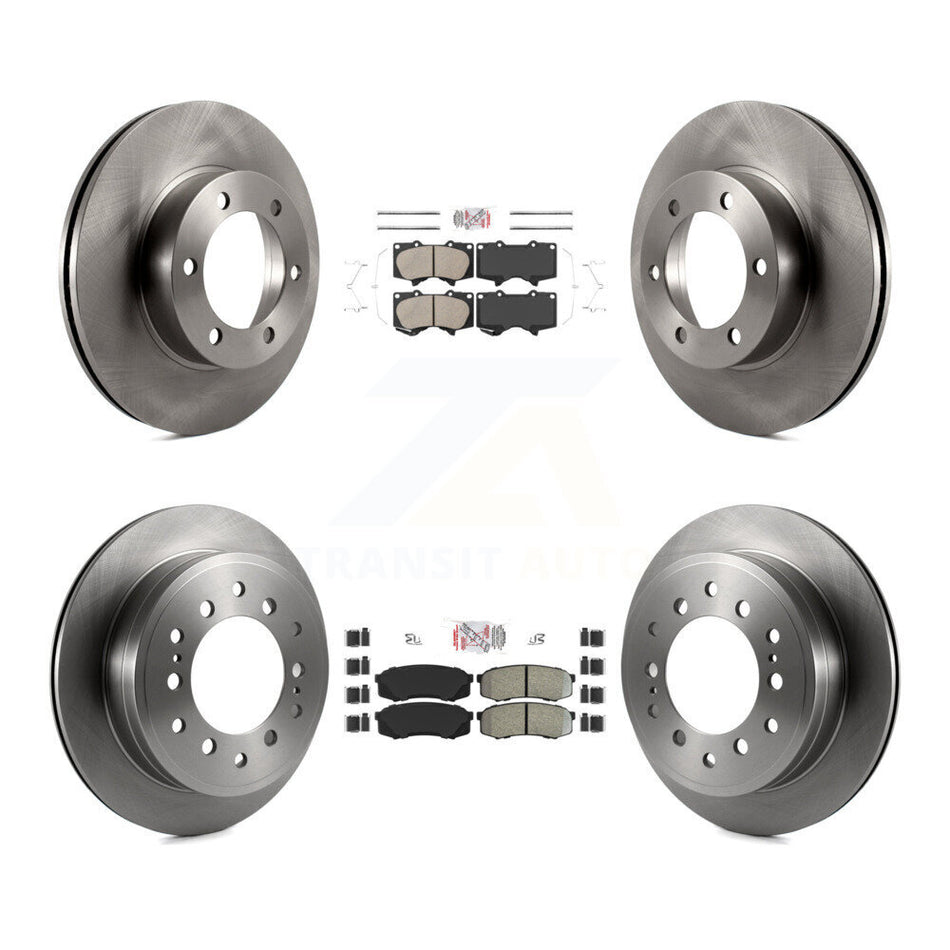 Front Ceramic Rear Semi-Metallic Pads And Disc Brake Rotors Kit For Toyota Sequoia K8A-103305