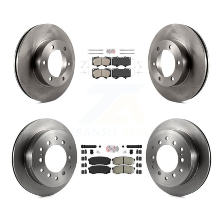 Front Ceramic Rear Semi-Metallic Pads And Disc Brake Rotors Kit For Toyota Sequoia K8A-103306
