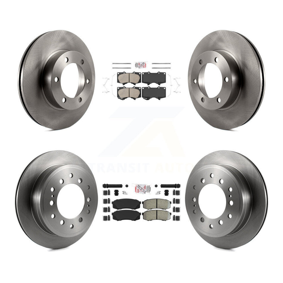Front Ceramic Rear Semi-Metallic Pads And Disc Brake Rotors Kit For Toyota Sequoia K8A-103306