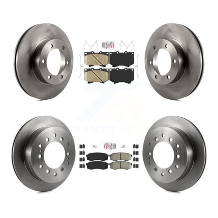 Front Ceramic Rear Semi-Metallic Pads And Disc Brake Rotors Kit For Toyota Sequoia K8A-103307